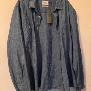 NEW with tags button down jean chambray top from Goodfellows XXL